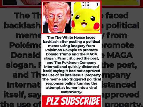 Trump White House Pokémon Meme Sparks Online Backlash #shorts