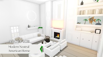Modern Neutral American Container Home Speed Build | Roblox Adopt Me!