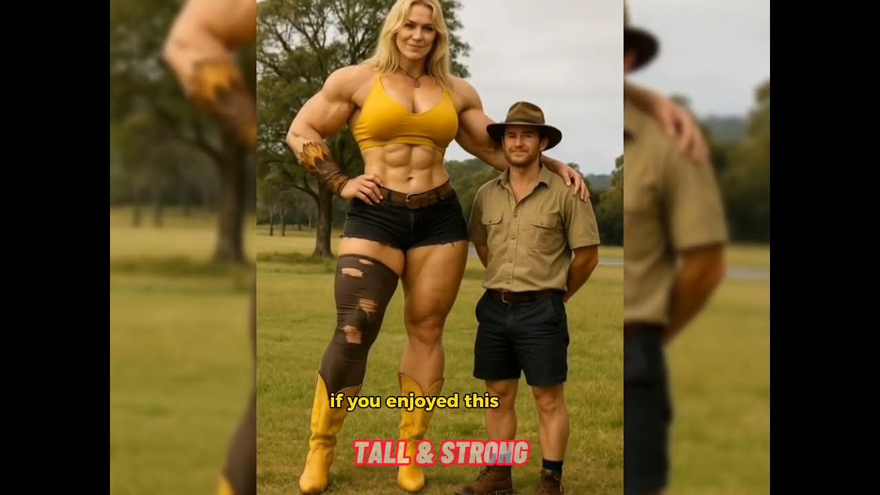 This Giant Muscular Woman Lifts Her Tiny Boyfriend Daily — Their Love is Pure Goals