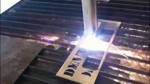 Precision Plasma cutting text on new table