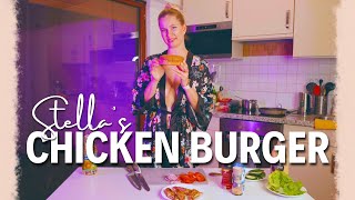 Cooking Special Chicken Burger With Stella
