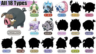 All 18 Types Lechonk | Pokémon Type Swap Animation | Max S