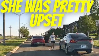 SHE WAS PRETTY UPSET Road Rage  Bad Drivers Hit and Run Instant Karma Brake Check Learn How To Drive