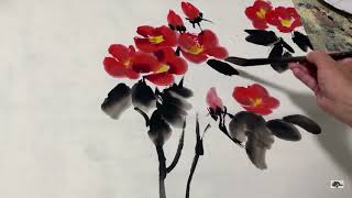 Yt61  Camellia   Vigorous U0026 Bold Freehand Brushwork Painting 