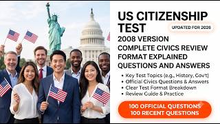 US Citizenship Test 2008 Version: Complete Civics Review, Format Explained, Questions With Answers!!
