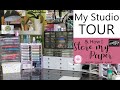 Ⓜ️My Studio Tour & How I store my MASSIVE amount of PAPER | Storage Solutions & Ideas | Stampin' Up!