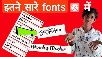 kinemaster mein custom fonts kaise add kare how to add custom fonts in kinemaster || Zohar tech