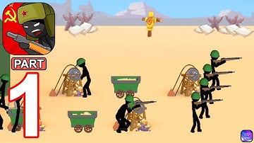 Stickman WW2 - Gameplay Walkthrough Part 1 Levels 1-2 (Android,iOS Gameplay)