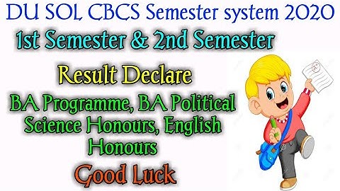 sol assignment result declared 2020! sol semester mode assignment result Declare 2020