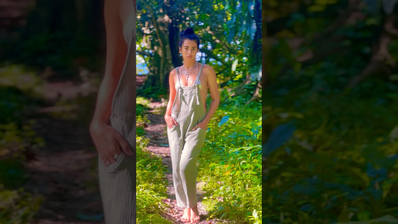 Green Overall and Bikini in the Jungle.