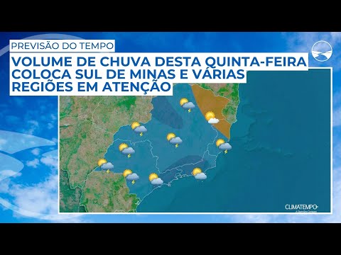 Volume de chuva desta quinta-feira (01) coloca Sul de Minas e várias regiões em atenção