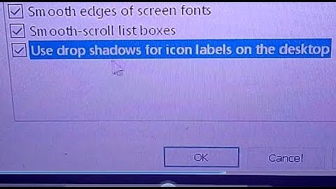 how to use drop shadows for icon labels on the desktop in windows 10