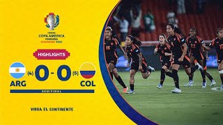 ARGENTINA 0 (4)-(5) 0 COLOMBIA | Highlights | CONMEBOL Copa América Femenina 2025™