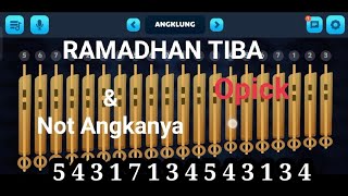 TUTORIAL ANGKLUNG - Ramadhan Tiba | Opick | Not Angka