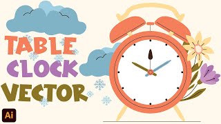Table Clock vector in Illustrator | Illustrator | SAS