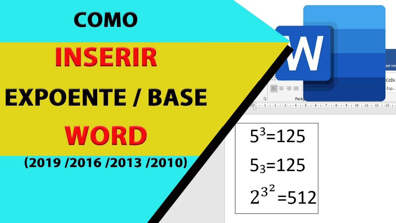 Como colocar número elevado (potência) no Word