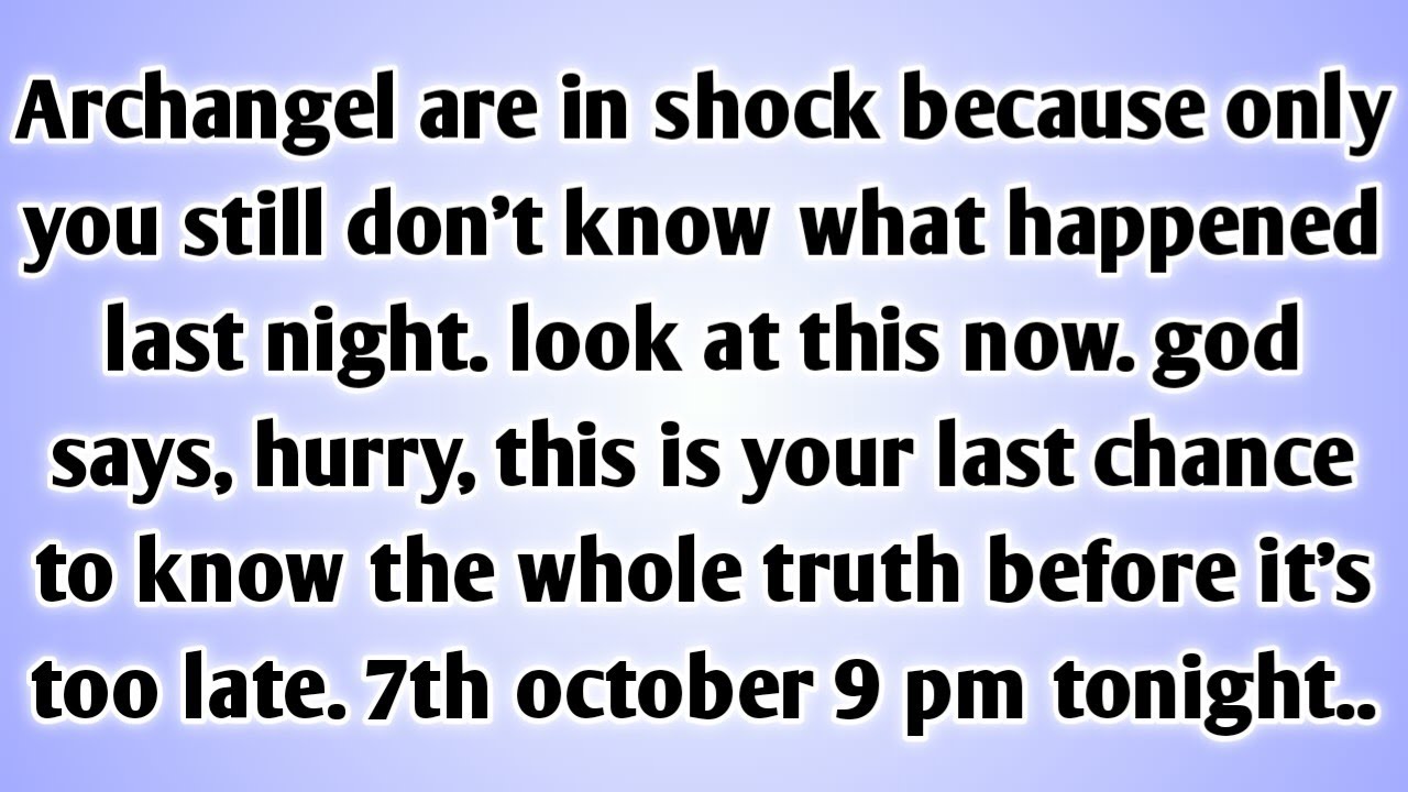 💸 ARCHANGEL ARE IN SHOCK BECAUSE ONLY YOU STILL DON'T KNOW WHAT HAPPENED LAST NIGHT. LOOK AT THIS..