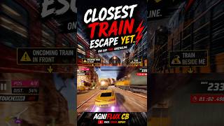 Closest Train Escape Yet 🚆💀 #trending #aspahlt9 #gaming #racing #gamingshorts #trendingshorts