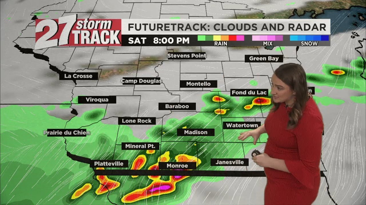 Severe threat late Saturday, many rain chances ahead - YouTube