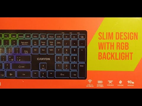 Клавиатура беспроводная Canyon HKB-W11 Slim Dual Mode Wireless/Bluetooth RGB EN/RU Grey (CNS-HBTK11G) фото от покупателей 1