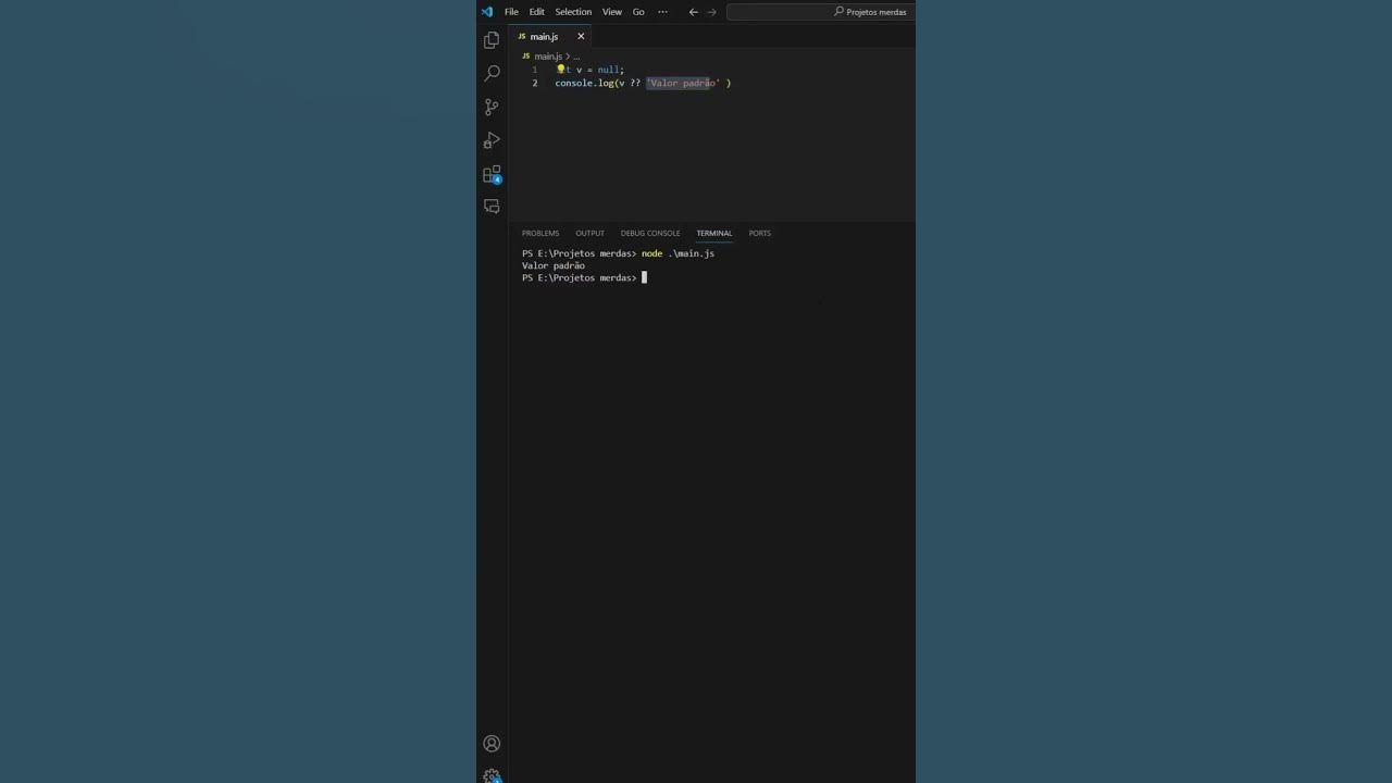 Nullish coalescing operator do Javascript #javascript #programming # ...