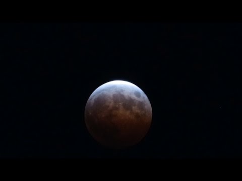 【タイムラプス】月食 lunar eclipse tme lapse New 2014 Oct 8 Japan