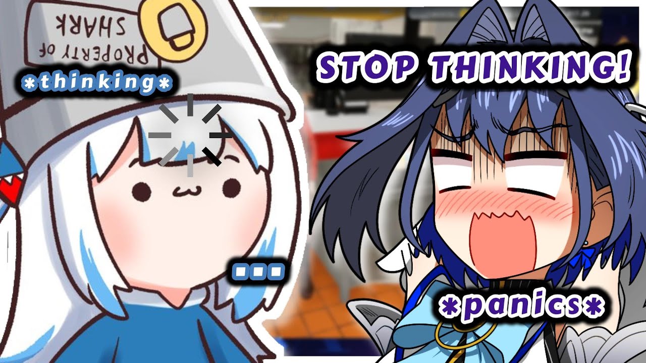 Kronii panics when Gura suddenly thinks (she doesn't think) [Hololive EN]