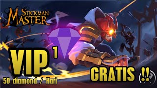 TUTORIAL StickMan Master VIP 1 - DAPAT 50 DIAMOND / HARI, GRATIS !! screenshot 4