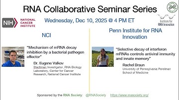 December 10: NCI RNA Biology Initiative & Penn Institute for RNA Innovation