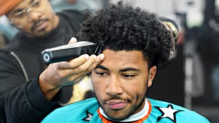 I HAD TO REFUND! HIM HAIRCUT TUTORIAL: DROP FADE CURLY TOP