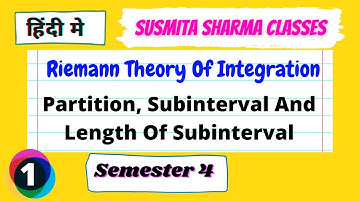 Riemann Theory Of Integration ( Paper 9)  || semester 4 L1