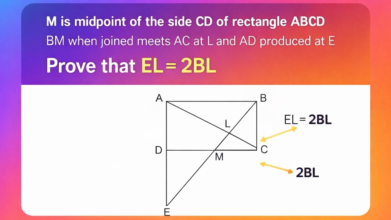 In the given figure, M is the mid-point of the side CD of a rectangle ...