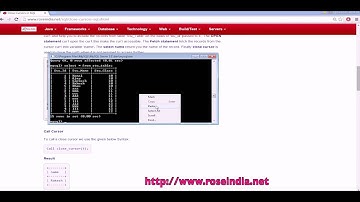 How to create cursor in MySQL?
