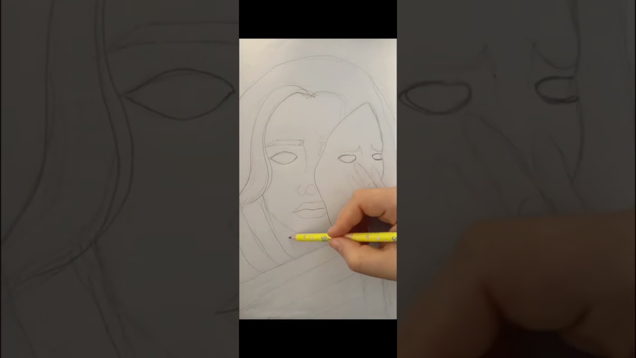 Kız çizimi karakalem ağlayan#