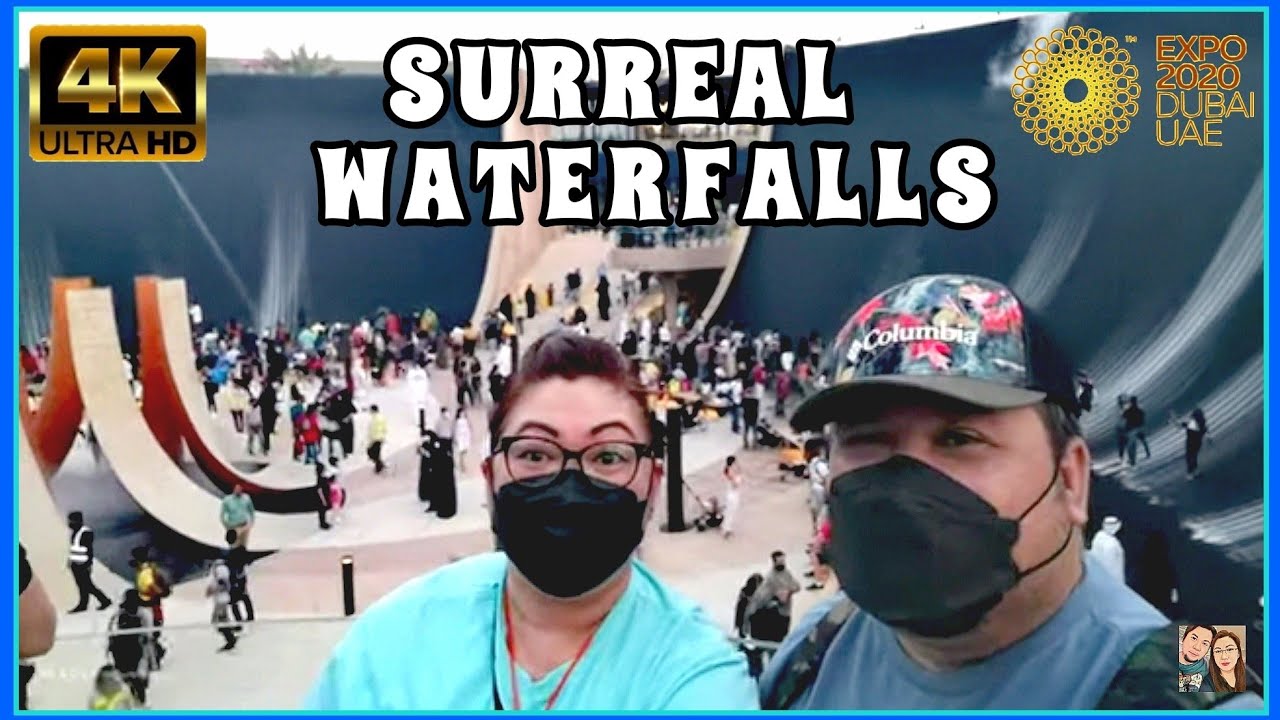 SURREAL WATERFALLS | Impressive Water Feature At Expo 2020 Dubai - YouTube