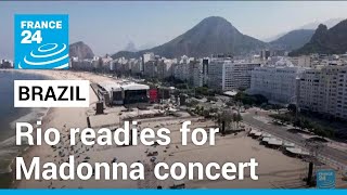 Rio readies for Madonna's free mega-concert with over a million fans expected • FRANCE 24 English Resimi