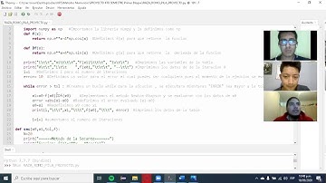 MÉTODOS NUMÉRICOS NEWTON RAPHSON Y SECANTE EN PYTHON