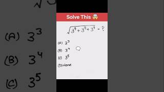 Only Smart Students Can Solve This Power Root Puzzle 🤯🔥#maths #shorts