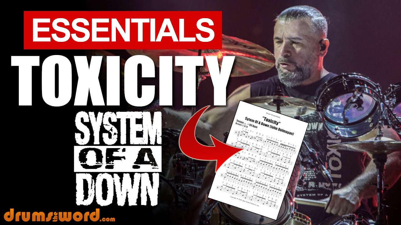 ★ Toxicity (System Of A Down) ★ Free Drum Lesson | How To Play ESSENTIALS (John Dolmayan)