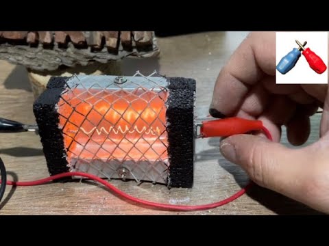 Minicik soba yaptım , güzel ısıtıyor ! Miniature electric stove