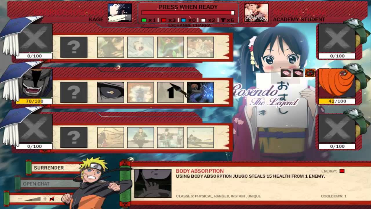 Naruto arena Rosendo vs Friends