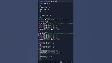 C Language 👍 To Print Addition Of Two Matrix Elements 💯💯💯🔢➕🔢=🔢👍👍👍