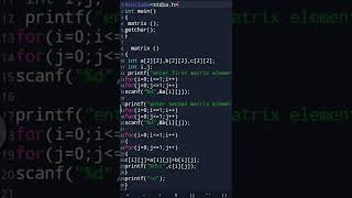 C Language 👍 To Print Addition Of Two Matrix Elements 💯💯💯🔢➕🔢=🔢👍👍👍