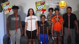 FRUIT ROLL UP CHALLENGE | What We Do To Have Fun When There Is No School!