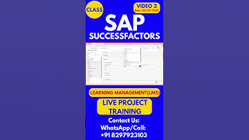 SAP SuccessFactors LMS Training Online Tutorial Class 2 8th OCT 2025 #sapsuccessfactorstraining