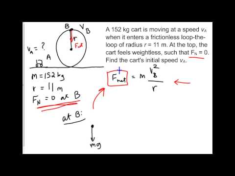 Loop-the-loop physics problem