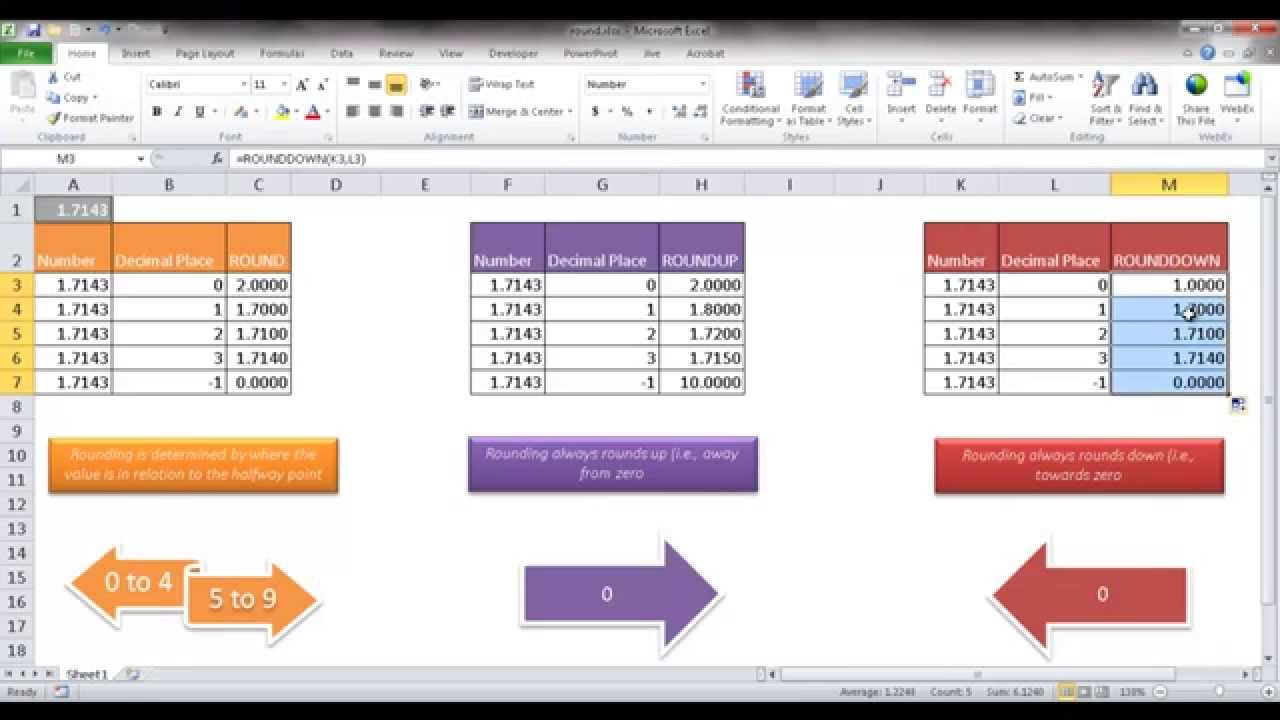 Round Numbers In Excel YouTube