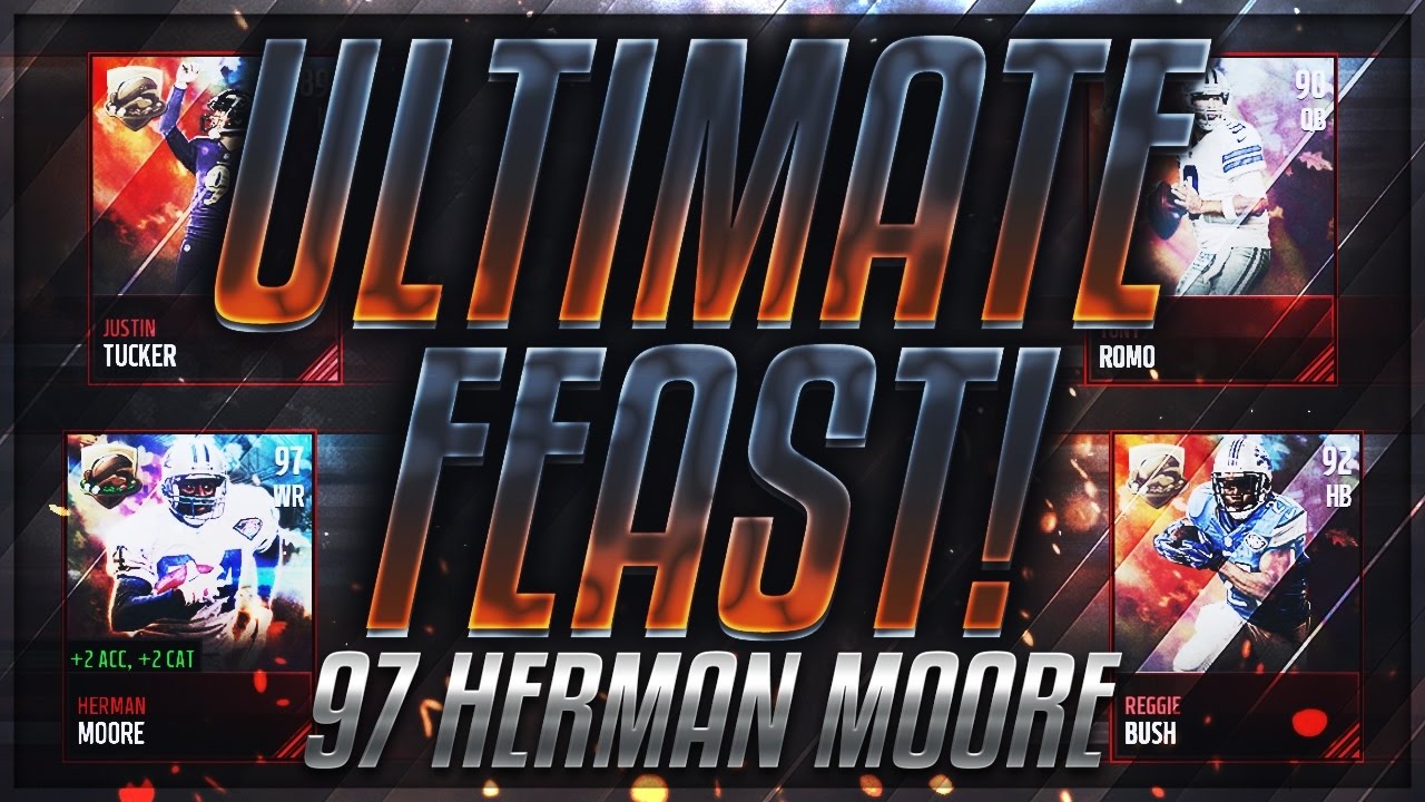 ULTIMATE FEAST! Thanksgiving Packs! 97 HERMAN MOORE MASTER SET! Madden Mobile 17