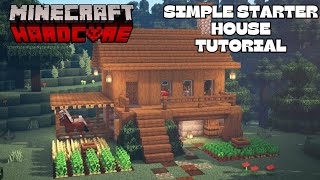 EASY Starter House for Survival Minecraft [Tutorial]