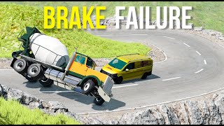 BRAKE FAILURE CRASH - BeamNG Drive screenshot 3